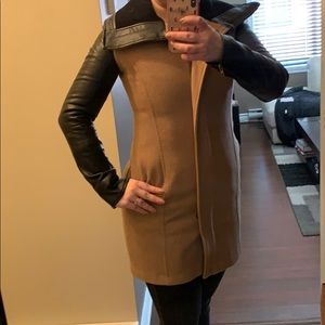 Buffalo David Bitton camel and faux leather coat